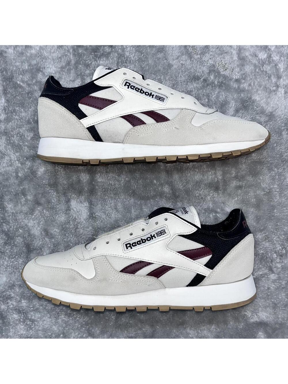Reebok Classic Leather Men’s Sneaker Running Shoe Athletic Trainers White 9.5